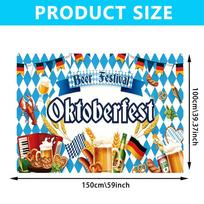 Miuncheno Oktoberfest vakarėlio reikmenų rinkinys su vėliava ir balionais alaus festivalio šventei Backdorp