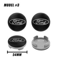 4 vnt. 54 MM Ford Escort Explorer Fusion Kuga Mondeo Focus Ecosport C-Max Mk2 Automobilio ratlankio apdangalas Ženklelis Automobilio rato centrinis dangtelis Ford 54mm Hubcap
