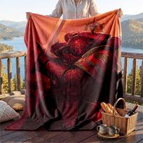 Warm Flannel Blanket Warhammer 40K Pattern, Lightweight Comfortable Throw Blanket for Bed Sofa Use 80cmx120cm brown