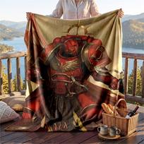 Warm Flannel Blanket Warhammer 40K Pattern, Lightweight Comfortable Throw Blanket for Bed Sofa Use 130cmx150cm