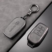 Odinis automobilio raktų dėklas Fob dangtelis Toyota RAV4 Crown Hilux Fortuner Yaris Prius Corolla Camry Land Cruiser Avensis Verso Prado gray