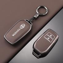 Odinis automobilio raktų dėklas Fob dangtelis Toyota RAV4 Crown Hilux Fortuner Yaris Prius Corolla Camry Land Cruiser Avensis Verso Prado black
