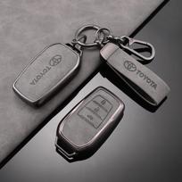 Odinis automobilio raktų dėklas Fob dangtelis Toyota RAV4 Crown Hilux Fortuner Yaris Prius Corolla Camry Land Cruiser Avensis Verso Prado black