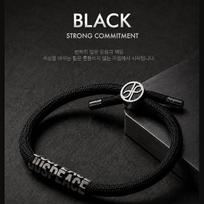 GD (G-Dragon iš BIGBANG) JUSPEACE fondas Oficiali apyrankė / Labdaros dovanų prekės (2026 m) KWON JI YONG BLACK (STRONG COMMITMENT) black