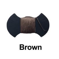 Rankinis siuvimas automobilių vairo dangtelis, skirtas KIA Carnival III 2014 - 2021 Volant Wrap Braid ant vairo metmenų Brown Thread black
