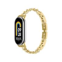 Xiaomi Band 8/9/10 Milanietiška magnetinė apyrankė ir nerūdijančio plieno sagtelės dirželis Universal Strap for Band 8/9/10/11 beige