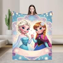 Frozen 2 Elsa Anna Cartoon Blanket Quality Soft Warm  Throw Blanket Winter Kids Couch Chair Print Bedspread 30x40in gray