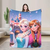 Frozen 2 Elsa Anna Cartoon Blanket Quality Soft Warm  Throw Blanket Winter Kids Couch Chair Print Bedspread 40x50in