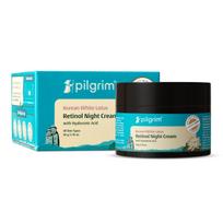 PILGRIM Retinol Anti Aging Night Cream 50 gm Pack of 1 for Radiant, Youthful Skin Glow & Wrinkle Reduction black