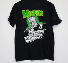 Misfits Frankenstein Band Hip Hop Cotton Black Men S-234XL T-Shirt LI1413 Unisex T-Shirt L white