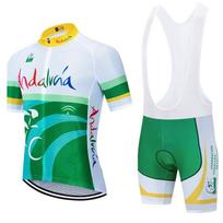 Naujas žalias Andalūzijos dviratininko marškinėlių ir šortų komplektas vyrams ir moterims ORBEA RACING Dviratininko Maillot Šortai Ropa Ciclismo MTB Vasarinis dviračio marškinėlis Kelnės M armijos žalia spalva