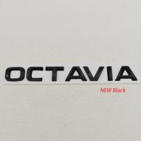 3D ABS Chromo Juodas Logotipas Octavia Emblema Raidės Automobilio Galinės Bagažinės Ženklelis Skoda OCTAVIA 1 2 3 4 A5 A7 MK3 Lipdukas Priedai black