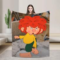 P-Pumuckl pliušinis pledas mergaitėms berniukams flanelinis pledas laukui minkštos kokybės lovatiesė dovanų idėja 75x90cm