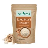Neuherbs Safed Musli šaknų milteliai 100g | Ajurvediniai žolelių milteliai gyvybingumui, jėgai ir ištvermei palaikyti | Safed Musli sveikatai ir kasdienės energijos palaikymui