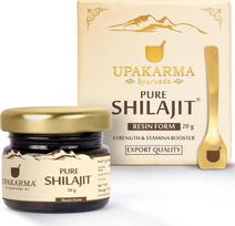 UPAKARMA Pure Shilajit Resin 20g | 300mg/serving | Extensive Global Sourcing | Boosts Stamina & Strength | Lab-Tested Purity | 66 Servings | Pack o