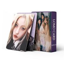 55 vnt. ILLIT albumo YUNAH MINJU kortelės KPOP žvaigždės atributika LOMO nuotraukų kortelės