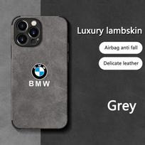 BMW Styling Sudue telefono dėklo lipdukai, skirti iPhone 16 Pro 11 12 Mini 13 14 Pro 15 Pro Max 7 8 Plus XR XS MAX, juodas minkštas kraštų dangtelis for iPhone 15 pilka