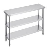 VEVOR nerūdijančio plieno maisto ruošimo stalas komercinės virtuvės darbo stalas 35,6x121,9 cm 35.6 x 121.9 x 86.4 cm