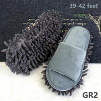 Multifunction Floor Dust Cleaning Slippers Shoes Lazy Mopping Shoes Home Floor Cleaning Micro Fiber Cleaning Shoes M gray