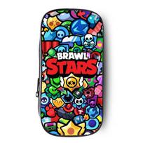 Brawl Stars pieštukinė – Didelės talpos kanceliarinių prekių krepšys, žaidimo personažų spaudinys, daugiafunkcinis mokyklai ir kelionėms 13