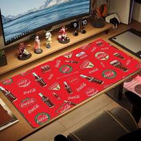 Coca Large Size Mouse Pad Large Gaming Table Cushion Non-slip Laptop Tablet Big Mousepad XXL Mat Mini PC Playmat With Lock edge 30cmx60cm(11.8x23.6inch) black