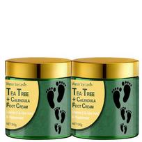 Tea Tree & Calendula Foot Cream with Vitamin E & Aloe Vera, Hydrates & Soothes Feet, Lightweight Non-Greasy Formula. 100g žalia
