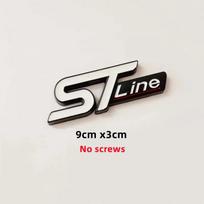 3D Metalinis ST Line Logotipas Automobilio Priekinės Grotelės Emblema Lipdukas Bagažinės Ženklelis Ford Kuga GCF5 MK3 MK4 S Max Focus Puma Fiesta Priedams gray