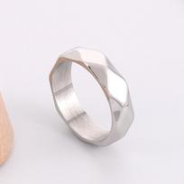 Diamond -Shaped Cutting Side Grinding Titanium Steel Ring Personal Men 'S Polishing Ring 9 gray