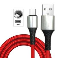 1.5m USB C Cable Braided Fast Charging Cable Nylon Durable Long Charger Cord for Samsung Xiaomi (for Android Only) 1.5m raudona