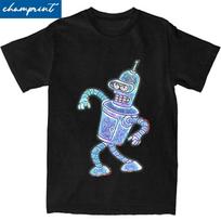 Bender Strut Midnight Edition Marškinėliai Vyrams Moterims 100% Medvilnė Vintažiniai Marškinėliai Apvalus Kaklas Futuramos Marškinėlis Drabužis Dovanojimo Idėja XXXXXL juoda