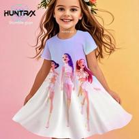 Girls Kpop Demon Hunters Dress Zoey Summer Anime Cartoon Princess Beach Casual Sleepwear 140 brown