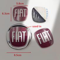 1 VNT FIAT Emblema Automobilio Priekinės grotelės Galinis buferis Galinės durys bagažinė Emblema 63mm 85mm 90mm 95mm 100mm 120mm 9cm 12cm 8.5cm 9.5cm 10cm gray
