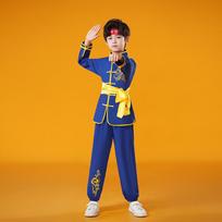 Children's Martial Arts Practice Children's Kung Fu Training Suits Chinese Style Costumes Boys and Girls Tai Chi Performance Suits 170cm blue
