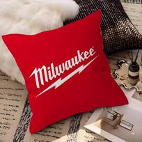 M-Milwaukee Pagalvių užvalkalai Animacinis Sofa Dekoratyvinis Namų Dvipusis Spausdinimas Trumpas Pliušas Mielas Pagalvės Užvalkalas Peach skin 18*18(CM)-1Pcs red