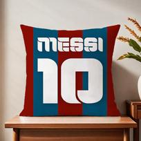 L-Lionel-L Cushion Cover For Pillow M-Messi-I Printing Sofa Decoration Home Car Room Coffee Shop Office Nordic Simplicity Peach skin 30*30(CM)-1Pcs