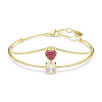 Swarovski Chroma Skaidrus Kvadratinis Širdies Apyrankė Moteriška Auksinė 5683835 auksas