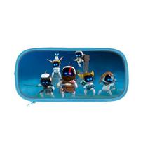 Astro Bot kosminis robotas Nailoninis raštinės reikmenų tvarkytuvas su erdviomis kišenėmis mažiesiems mokiniams Style E blue