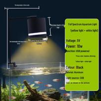 Full Spectrum LED Aquarium Light - Freshwater Plant & Algae Bloom Tube 10W gray
