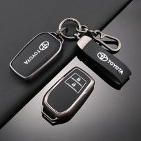 Odinis automobilio raktų dėklas dangtelis Toyota RAV4 Crown Hilux Fortuner Yaris Prius Corolla Camry Land Cruiser Avensis Verso Prado RI6 black