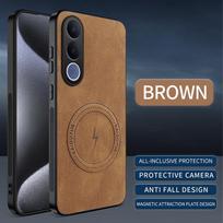 EUCAGR For vivo V70 FE/vivo V70FE Case Simple Stylish Magnetic Suction Luxury PU Leather Skin-friendly Anti-drop Back Cover vivo V70 FE ruda
