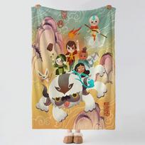 animation A-Avatar The Last Airbender-r Throw Thick Comfort Flannel Quilt, Multi-scene Use Indoor Outdoor Daily Nap Size: 75*100cm, Weight: 230 GSM beige