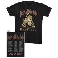 Vintage Style Def Leppard Hysteria 1987 US Tour Men's Unisex Concert T-shirt L gray