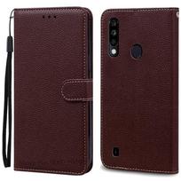 ZTE Blade A7 2020 dėklas Silikoninė piniginė Odinis atverčiamas dėklas ZTE Blade A7 2020 dėklui Minkštas TPU galinis dangtelis Coque Fundas A7 2020(Fingerprint) black