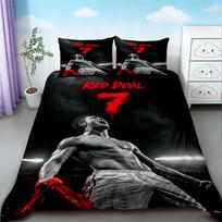 Paaugliams CR7 Antklodės užvalkalas Futbolas Cristiano Ronaldo Patalynės komplektas Jaukiam ir kvėpuojančiam Miegamojo Dekoras Dovanos 140*200cm/55x79in Single/Twin 3pcs