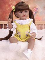 55cm Black Skin Reborn Girl Doll Full Silicone Vinyl Realistic Newborn Babies Dolls Kids Christmas Halloween Decoration Gifts 22 inch about 55 cm white