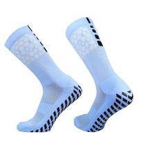 Anti Slip Football Grip Socks Breathable Sports Training Socks Soccer Grip Socks  Soccer Matches dangaus mėlyna spalva