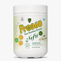 Pro360 Nefro HP Powder – Vanilla Flavour, 400g – High Protein Dialysis Care Nutritional Supplement for Renal Support – Vanilla Protein Powder wit