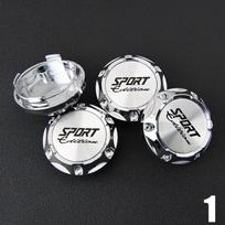 4 vnt. JDM sportinio ratlankio dangtelio spaustukas 56 mm lenktyninio sportinio MFHXDRYT emblemos lipdukas ratlankio centriniai dangteliai juodas ir sidabrinis white