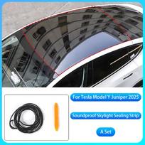 For Tesla Model Y Juniper 2025+ Door Sealing Soundproof Rubber Sealing Strip Sunroof Sealing To Reduce Wind Noise Soundproof Kit 1PCS black