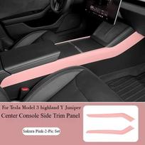 For Tesla Model 3 highland Model Y juniper Center Console Air Vent outlet ABS Trim dashboard Protective Cover interior accessory Sakura Pink-2pcs